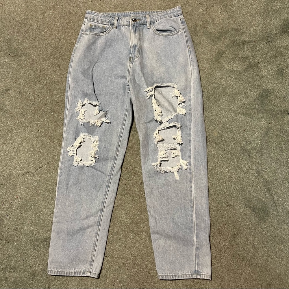 Shein Mom Jeans Ripped Size Medium